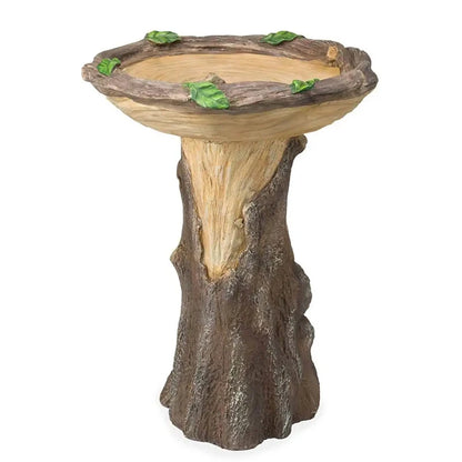 Dekorative Vogeltränke im Holzlook – Stilvolles Vogelbad für Garten & Balkon