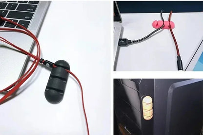 Silikon-Kabelclips von VIKEFON – Selbstklebender Kabelhalter für USB-Kabel, Maus, Tastatur & Headset