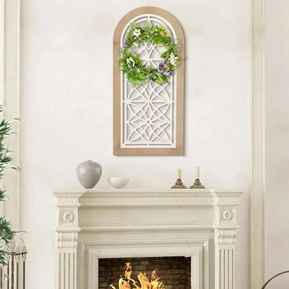 2er Set Bogen-Wanddeko aus Holz – Vintage Landhaus Wandkunst für stilvolles Zuhause