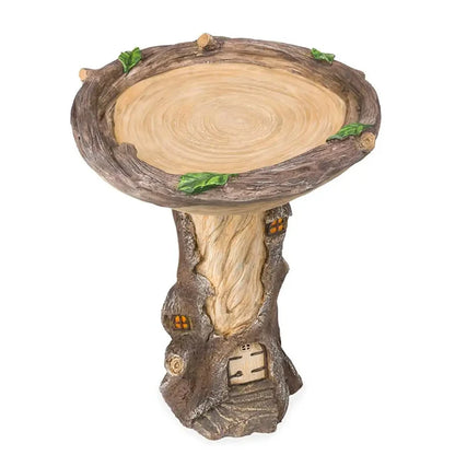 Dekorative Vogeltränke im Holzlook – Stilvolles Vogelbad für Garten & Balkon