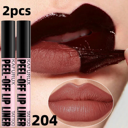 7 Colors Peel-Off Lip Tint – Langhaltender Wasserfester Lippenstift, Nicht-Klebend, Pink, Makeup Lip Gloss