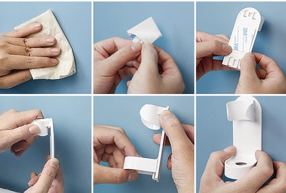 Wandhalter für elektrische Zahnbürsten – selbstklebend, mit Kabelöffnung