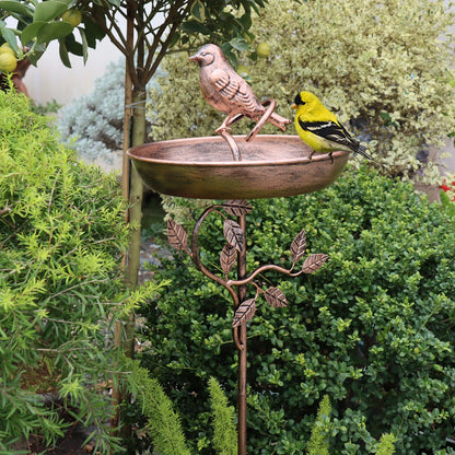 Vintage Vogeltränke Garten – Stand Vogelbad aus Eisen für Outdoor Dekoration