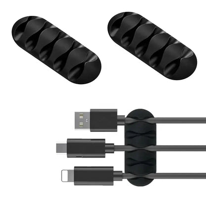 Silikon-Kabelclips von VIKEFON – Selbstklebender Kabelhalter für USB-Kabel, Maus, Tastatur & Headset