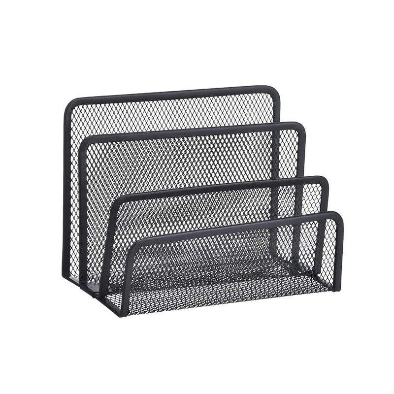 Metall Mesh Schreibtisch Organizer 3-fach – Dokumentenhalter für Büro, Papier und Magazine