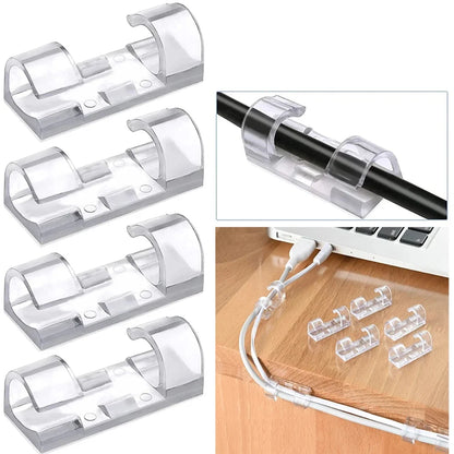 Selbstklebender Kabelhalter – Kabelclips für Schreibtisch, USB- & Ladekabel, Kabelmanagement