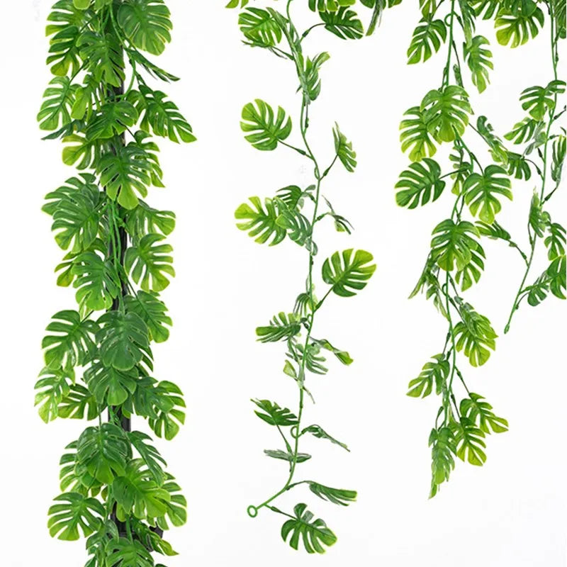 Künstliche Grünpflanzen Ranke 72 Mesh – Dekoblatt-Girlande für Weihnachten, Hochzeit, Garten, Wand und Vasen