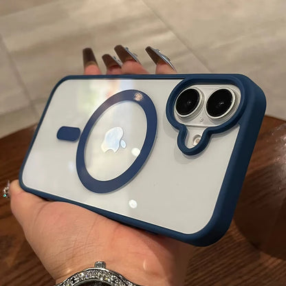 Transparente Smartphone-Hülle aus Acryl – Magnetische Schutzhülle kompatibel mit iPhone 11–16, kabelloses Laden möglich