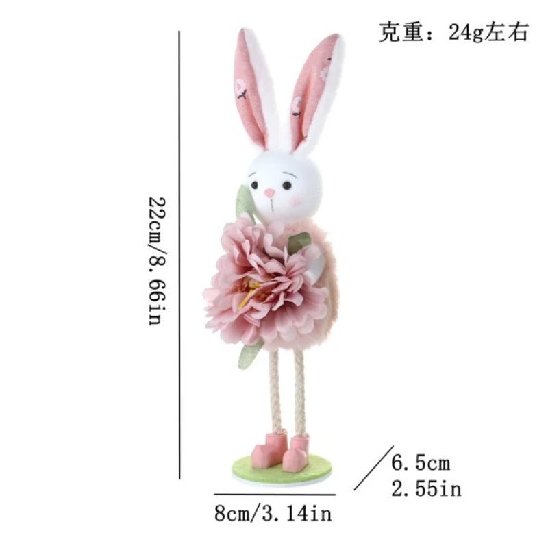 Osterdekoration Frühling – Tisch- und Tablettdeko mit Hase, Vögeln und Blumen