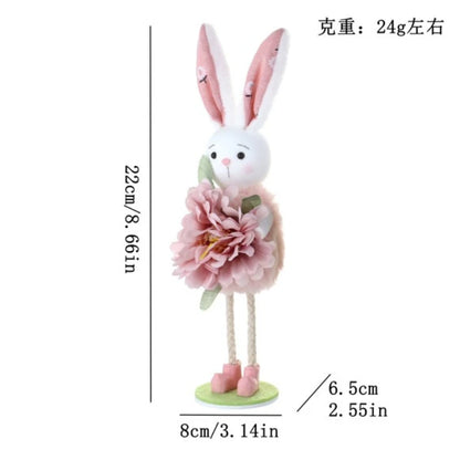 Osterdekoration Frühling – Tisch- und Tablettdeko mit Hase, Vögeln und Blumen