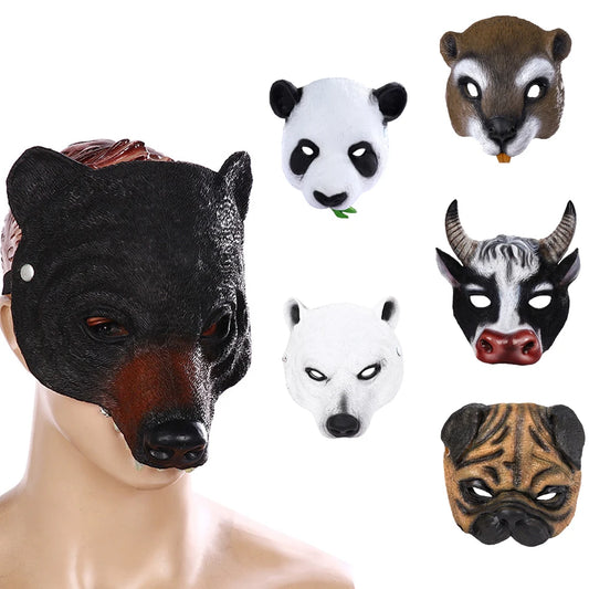 Realistische Tiermaske aus PU-Schaum – Halloween Maske für Karneval, Maskenball, Cosplay & Party Kostüm