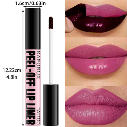 7 Colors Peel-Off Lip Tint – Langhaltender Wasserfester Lippenstift, Nicht-Klebend, Pink, Makeup Lip Gloss