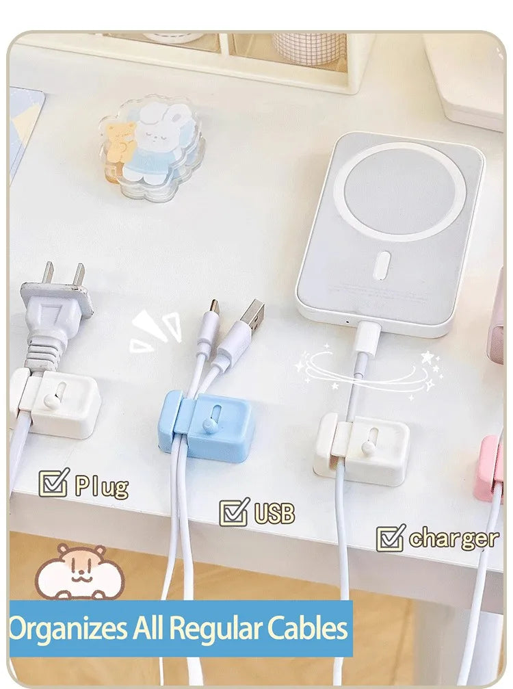 Kabel-Management-Clip für den Schreibtisch – Selbstklebender Kabelhalter für USB- und Datenkabel, einfache Montage am Tischrand