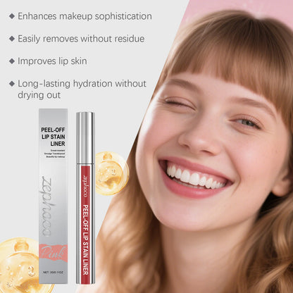 Peel-Off Lip Stain – Wasserfest, Schweißresistent & Natürliches Lippen-Tint (Rot/Braun/Pink)