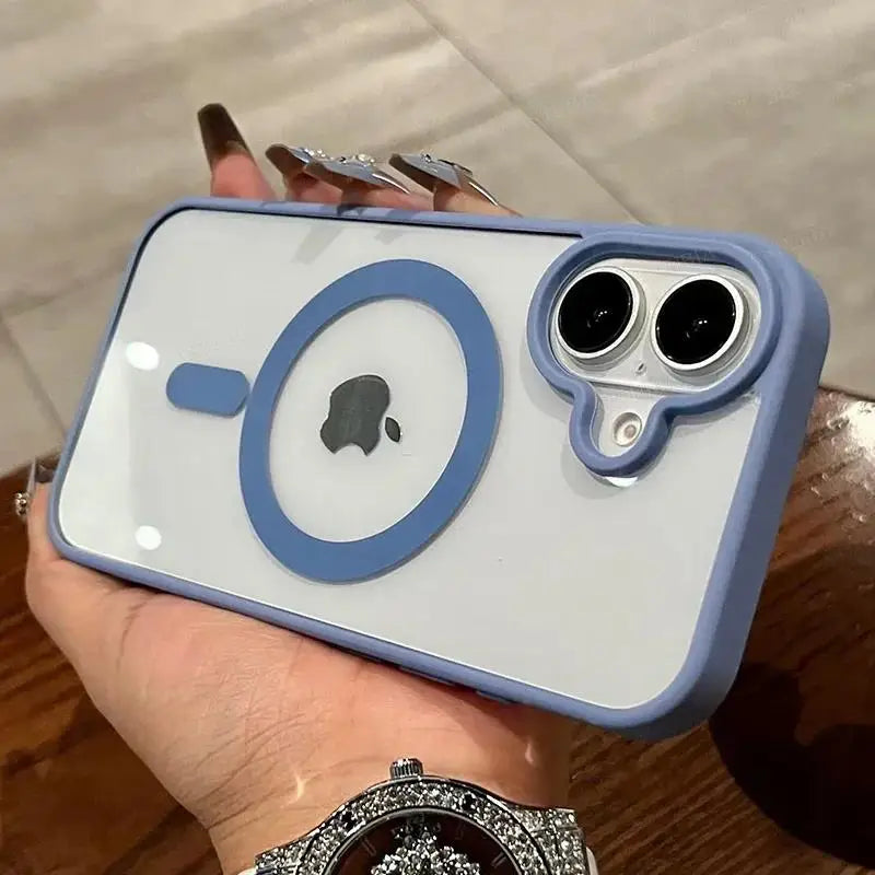 Transparente Smartphone-Hülle aus Acryl – Magnetische Schutzhülle kompatibel mit iPhone 11–16, kabelloses Laden möglich