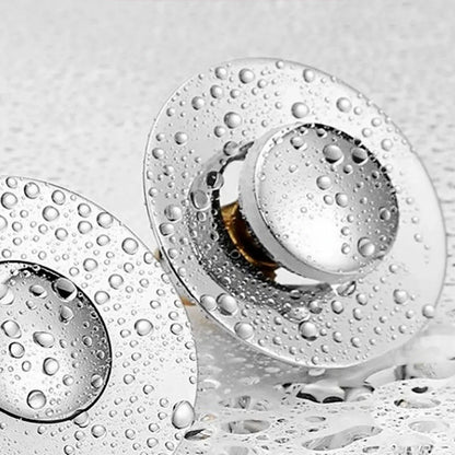 Universal Waschbecken-Abflussstöpsel mit Pop-up & Haarfänger – Chrom/Metall Filter, leicht zu drücken