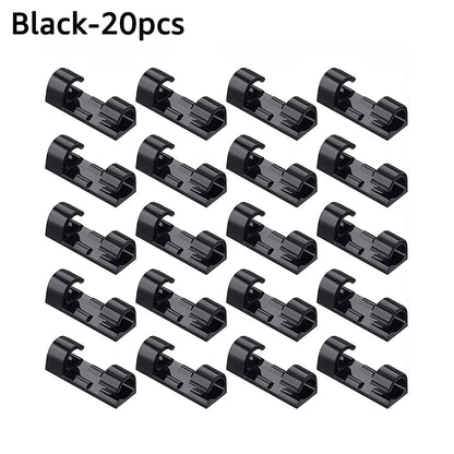 Selbstklebender Kabelhalter – Kabelclips für Schreibtisch, USB- & Ladekabel, Kabelmanagement