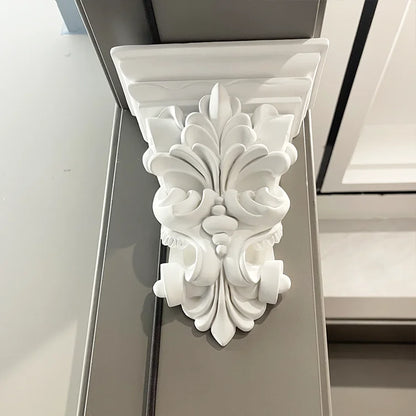 Elegante PU Zierkonsole – Geschwungenes Deko-Wandelement im französischen Stil