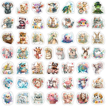 Niedliche Tieraufkleber – DIY Sticker für Kinder, Tagebuch, Scrapbook, Laptop, Handy und Koffer, wasserfest