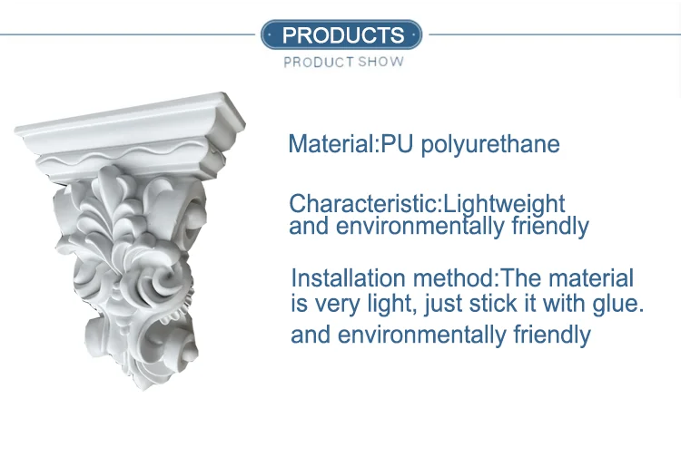 Elegante PU Zierkonsole – Geschwungenes Deko-Wandelement im französischen Stil