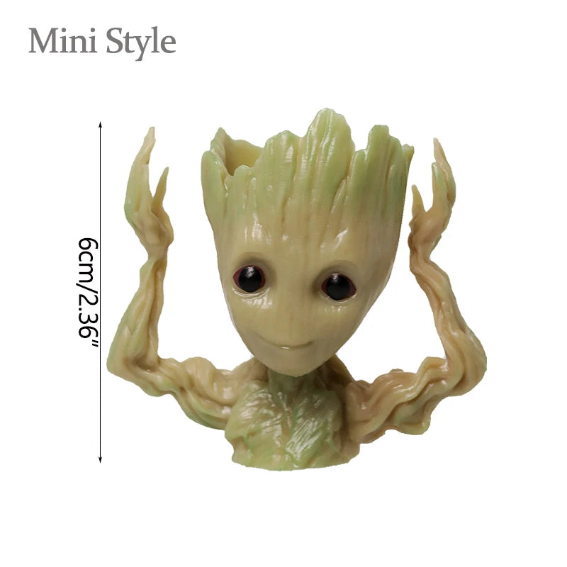 Miniatur Dekofigur 5 cm, Cartoon Baum-Männchen Desktop Ornament, Handgefertigte Büro- und Wohnraumdekoration