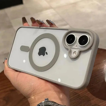 Transparente Smartphone-Hülle aus Acryl – Magnetische Schutzhülle kompatibel mit iPhone 11–16, kabelloses Laden möglich