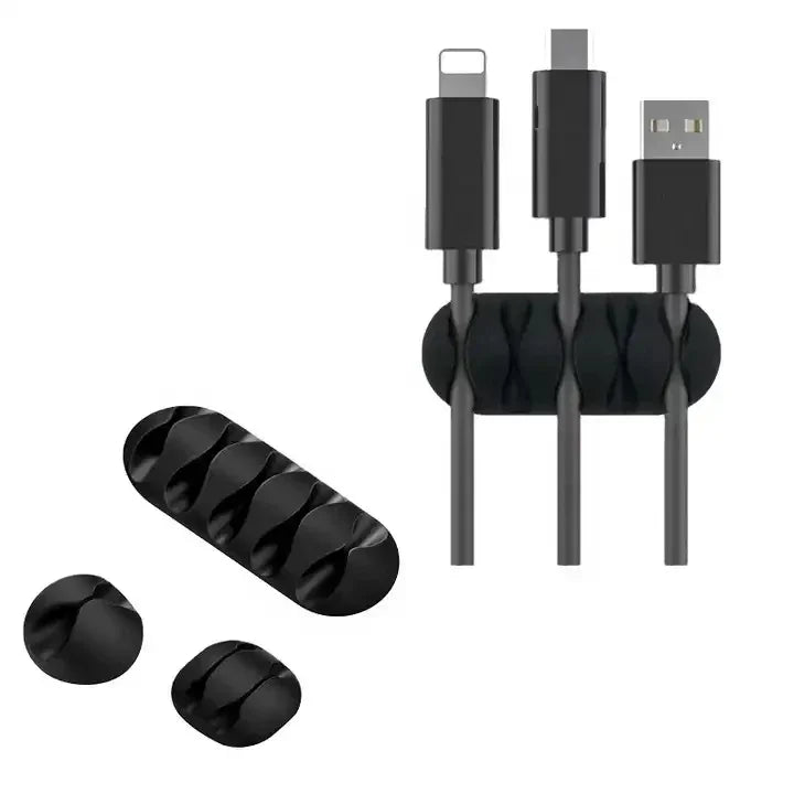 Silikon-Kabelclips von VIKEFON – Selbstklebender Kabelhalter für USB-Kabel, Maus, Tastatur & Headset