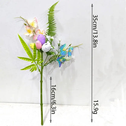 Osterzweige mit Eiern – DIY Dekobaum mit künstlichen Blumen für Zuhause, Büro und Garten
