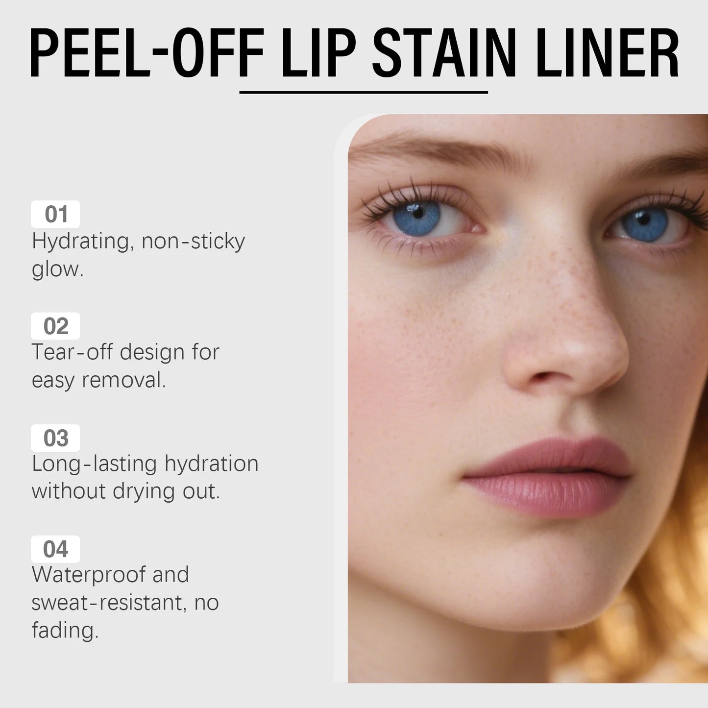 Peel-Off Lip Stain – Wasserfest, Schweißresistent & Natürliches Lippen-Tint (Rot/Braun/Pink)