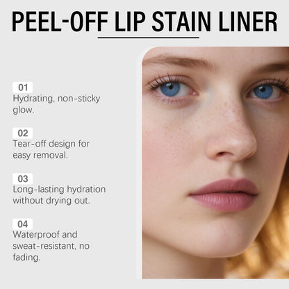 Peel-Off Lip Stain – Wasserfest, Schweißresistent & Natürliches Lippen-Tint (Rot/Braun/Pink)
