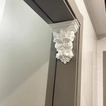 Elegante PU Zierkonsole – Geschwungenes Deko-Wandelement im französischen Stil