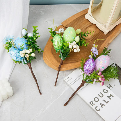 Osterzweige mit Eiern – DIY Dekobaum mit künstlichen Blumen für Zuhause, Büro und Garten