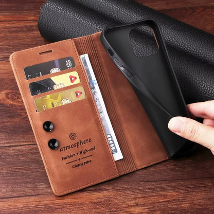 Ultradünne Leder-Handyhülle mit Flip-Design – Kompatibel mit Samsung Galaxy S25, S24, S23, S22 Ultra, S21, S20+, S10, Note 20 5G