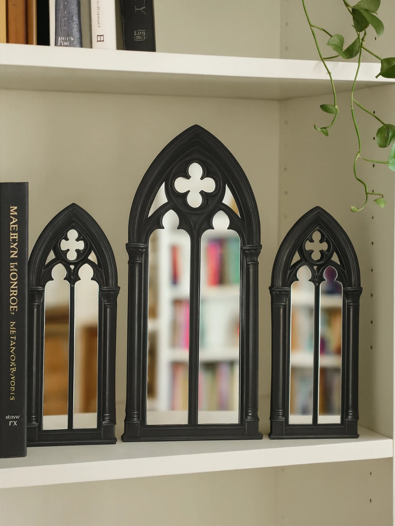 Gothic Fensterbogen Spiegel 3 Stück – Stilvolle Vintage Deko für Tisch, Regal & Home Interior