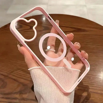 Transparente Smartphone-Hülle aus Acryl – Magnetische Schutzhülle kompatibel mit iPhone 11–16, kabelloses Laden möglich
