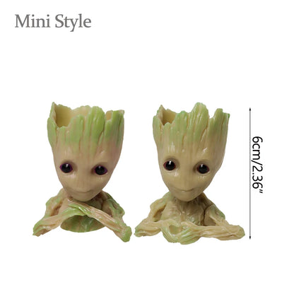 Miniatur Dekofigur 5 cm, Cartoon Baum-Männchen Desktop Ornament, Handgefertigte Büro- und Wohnraumdekoration