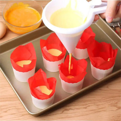 Backtrichter verstellbar – Handlicher Spender für Teig, Sahne, Schokolade, Cupcakes & Kekse