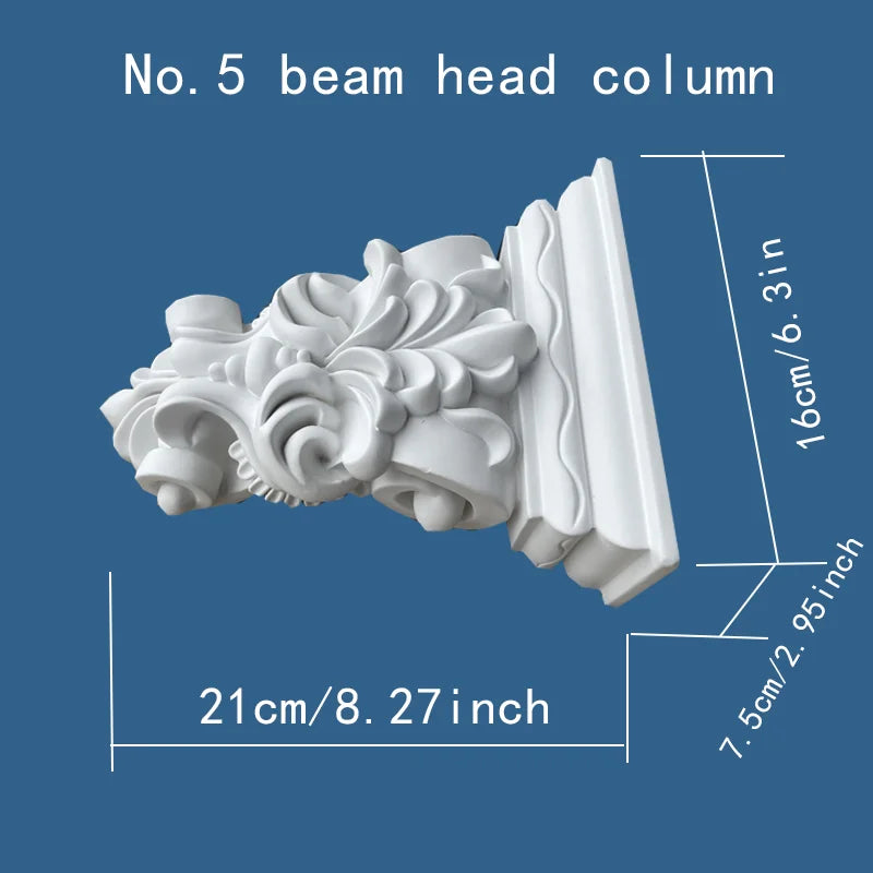 Elegante PU Zierkonsole – Geschwungenes Deko-Wandelement im französischen Stil