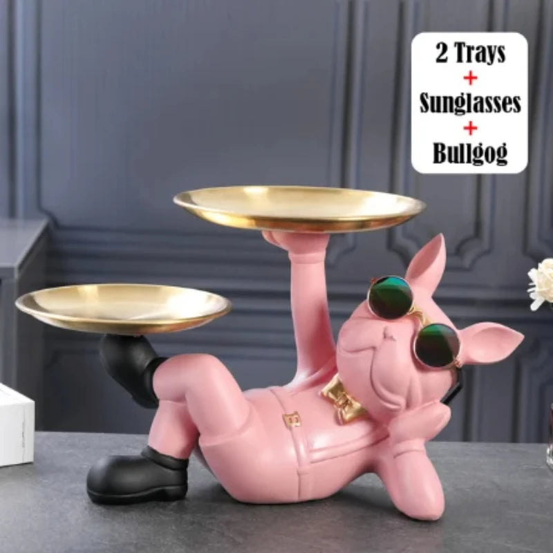 Bulldoggen Dekofigur – Coole Hunde Skulptur für Home, Study Room und Innenraumgestaltung