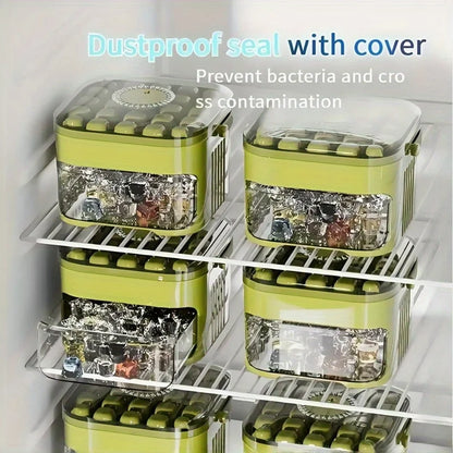 Eiswürfelform Handpressen 50-Fach – Doppellagiges Design, Kein Strom, Küchenutensil für Kühlschränke