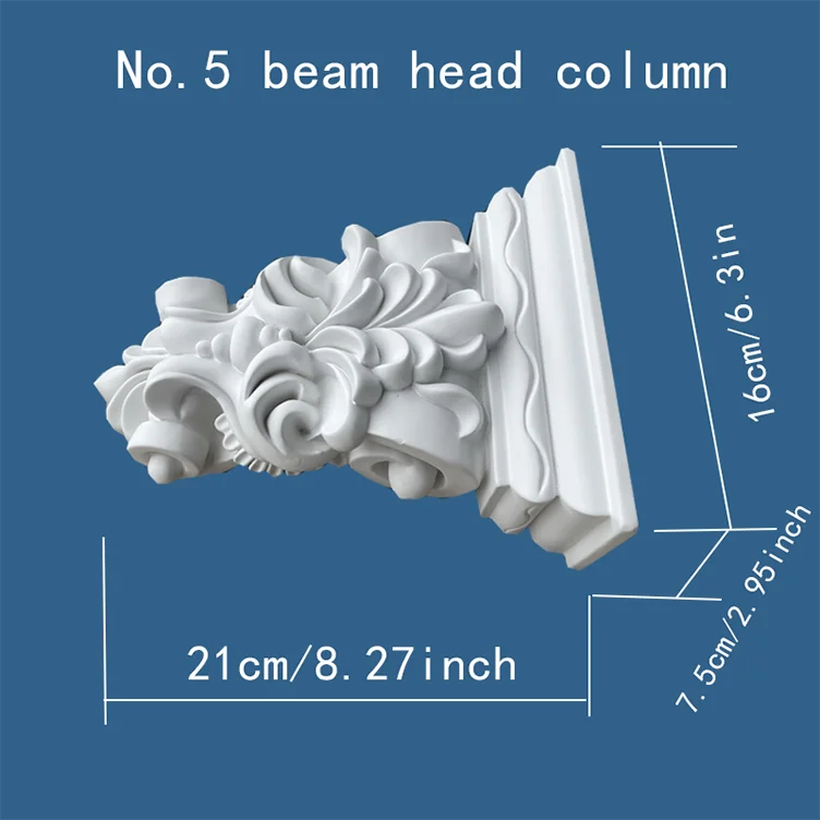 Elegante PU Zierkonsole – Geschwungenes Deko-Wandelement im französischen Stil