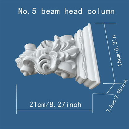 Elegante PU Zierkonsole – Geschwungenes Deko-Wandelement im französischen Stil