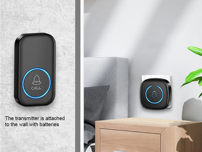 Kabellose Smart-Türklingel – 300M Reichweite, 60 Melodien, Fernbedienung, US/EU/UK Stecker