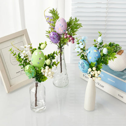 Osterzweige mit Eiern – DIY Dekobaum mit künstlichen Blumen für Zuhause, Büro und Garten