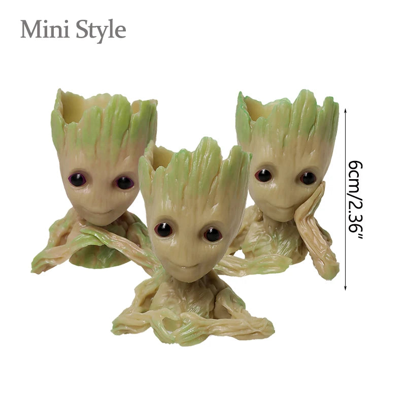 Miniatur Dekofigur 5 cm, Cartoon Baum-Männchen Desktop Ornament, Handgefertigte Büro- und Wohnraumdekoration