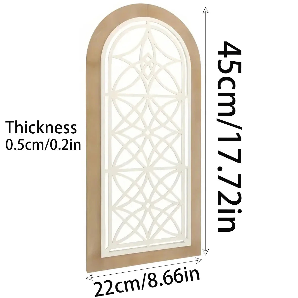 2er Set Bogen-Wanddeko aus Holz – Vintage Landhaus Wandkunst für stilvolles Zuhause