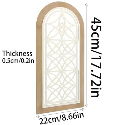 2er Set Bogen-Wanddeko aus Holz – Vintage Landhaus Wandkunst für stilvolles Zuhause