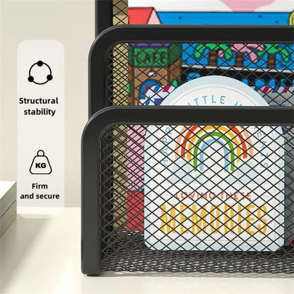 Metall Mesh Schreibtisch Organizer 3-fach – Dokumentenhalter für Büro, Papier und Magazine