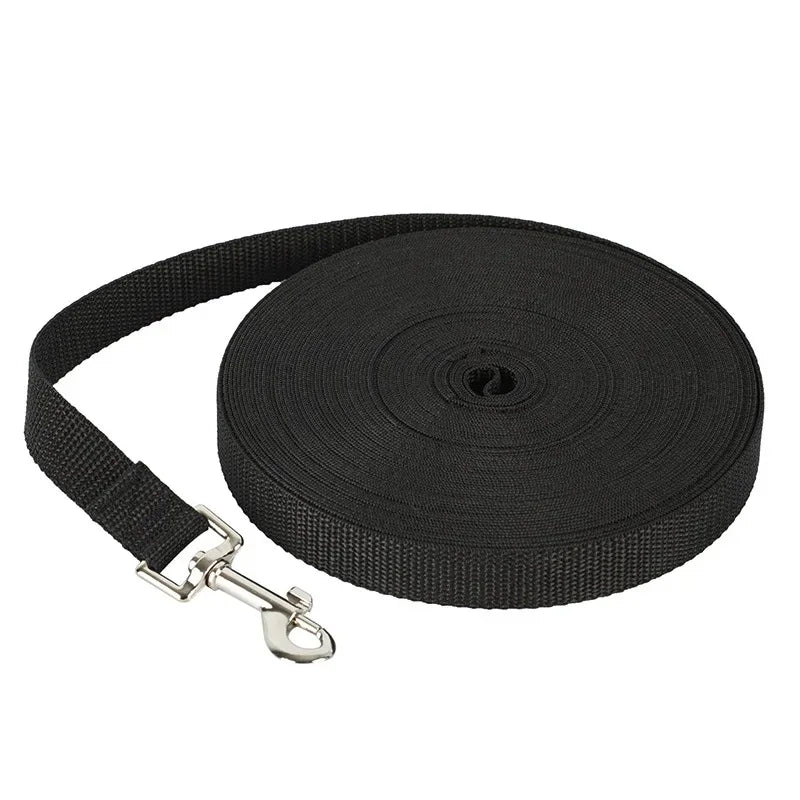 Nylon-Trainingsleine für Hunde – 10 m / 15 m / 20 m / 30 m / 50 m Hundeleine für kleine & große Hunde, Welpen, Outdoor-Spaziergänge