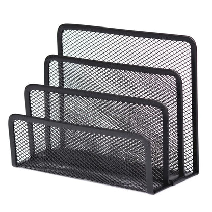 Metall Mesh Schreibtisch Organizer 3-fach – Dokumentenhalter für Büro, Papier und Magazine